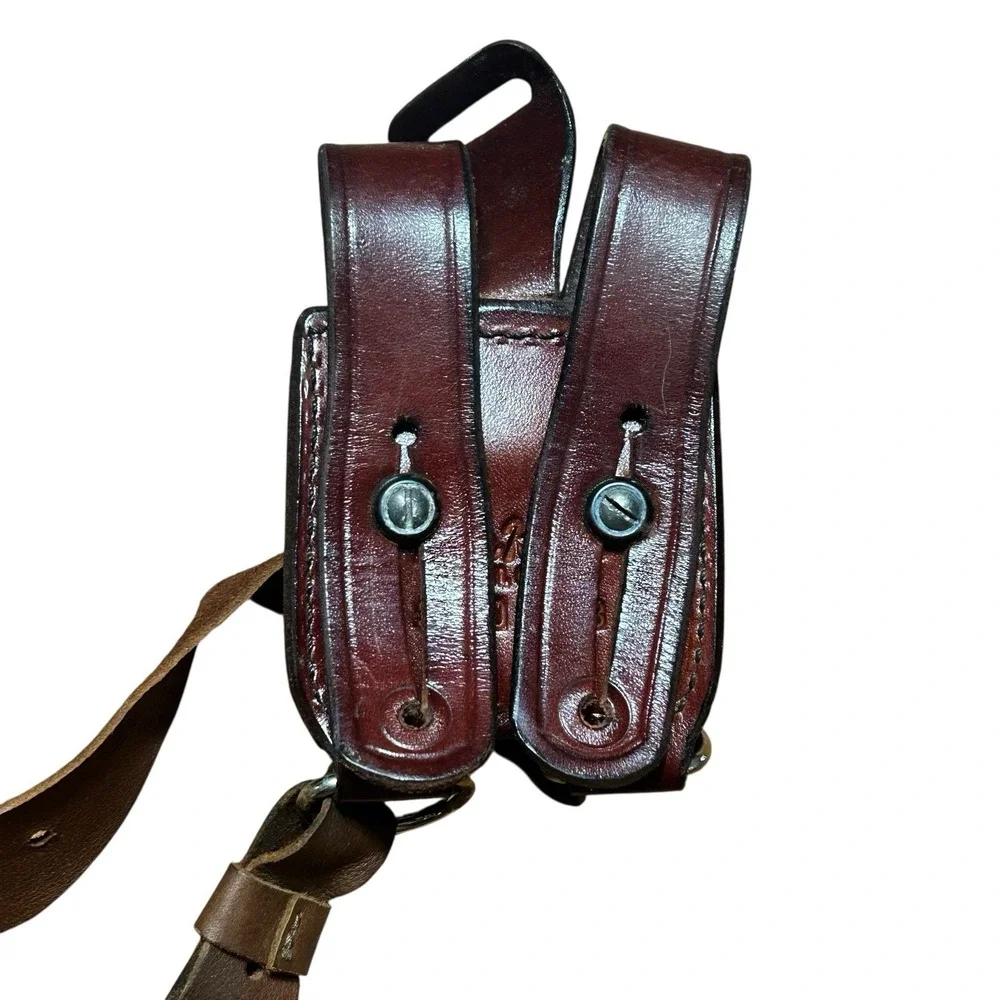 Don Hume Leather Holster Straps Belt‎ Holder Dbl Ammo Magazine Pouch